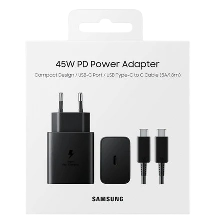 Samsung 45W 2 Pin Power Adapter (Type-C Cable)